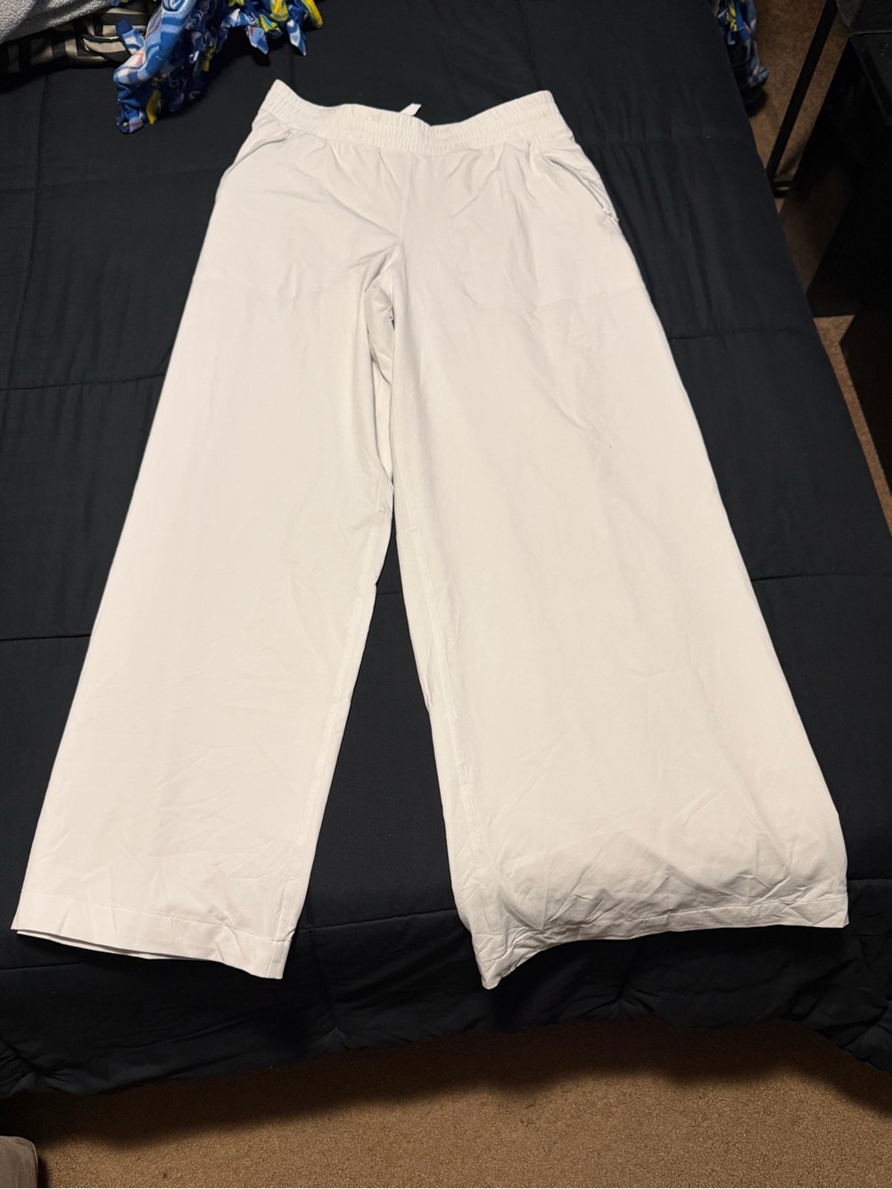 Women’s Lululemon Wide Leg White Lounge Pants
